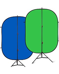 Life of Photo | Pop Up Background with Stand | Blue and Green| 100x150cm