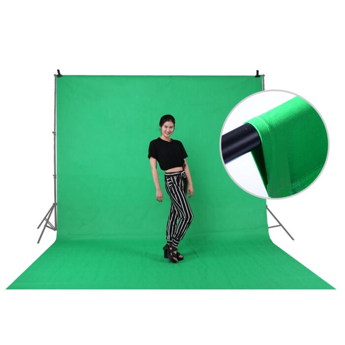 Chromakey Green | 100% Cotton Muslin Background/Backdrop | Lencarta | 2x3m / 6.6x9.8ft 